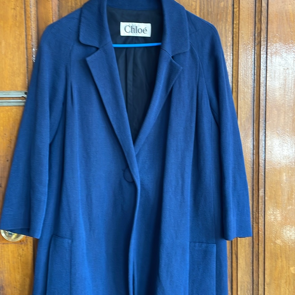 Navy blue Chloe Top Coat.
